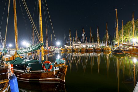 Lights ship long exposure photo