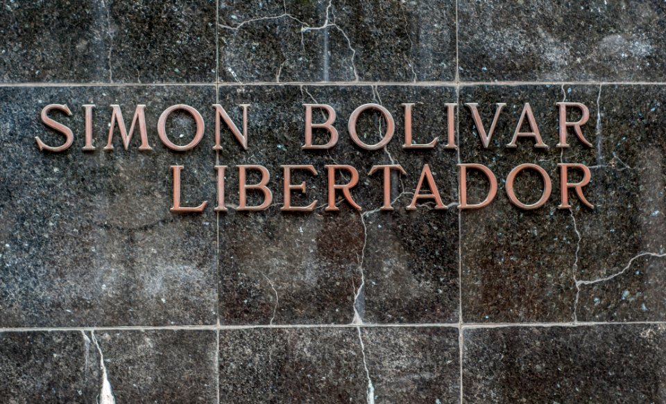 Placa de Bolivar in Plaza Bolivar in Maracaibo