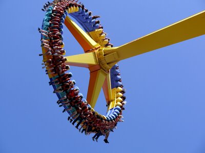 Giant frisbee ride high outdoors photo
