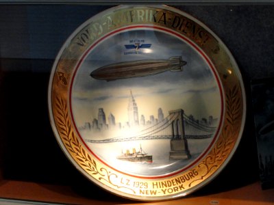 Plate commemorating LZ 129 Hindenberg - Zeppelin Museum Friedrichshafen - DSC06854