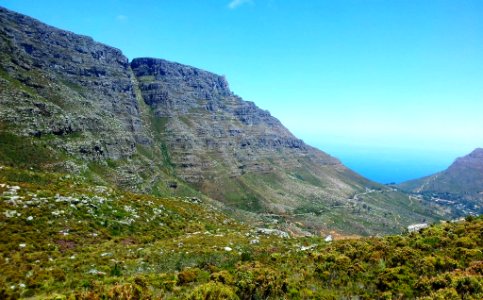 Platteklip Gorge on Table Mountain viewed from Devils Peak