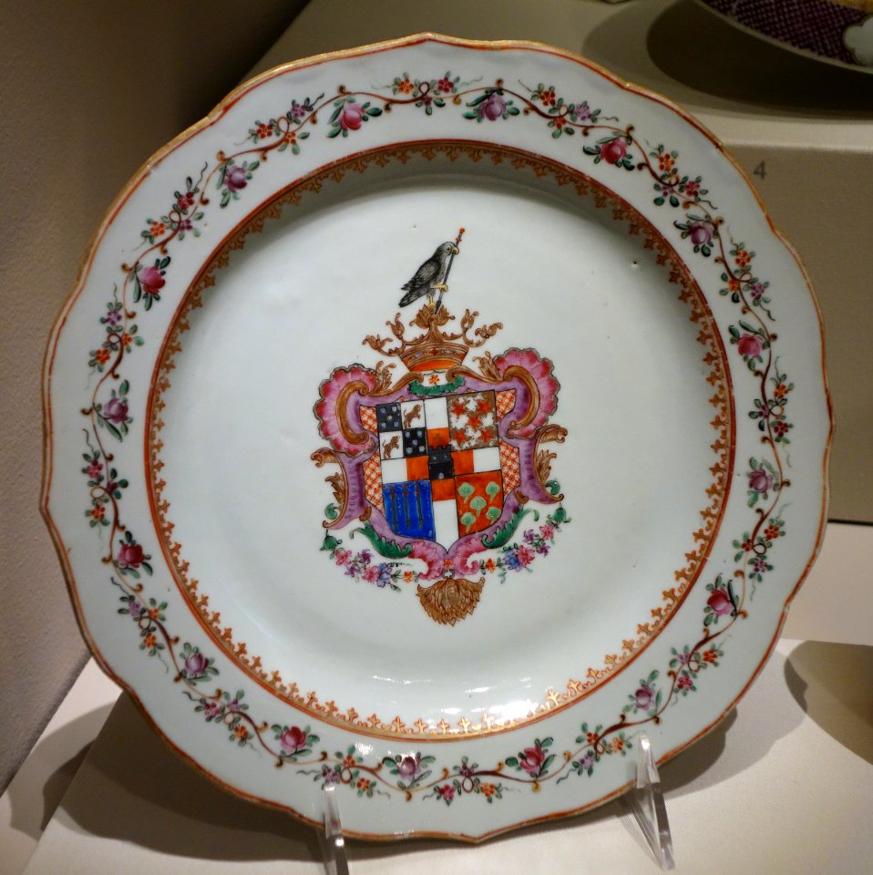 Plate for Portuguese market, China, c. 1770, porcelain - Chazen Museum of Art - DSC02281