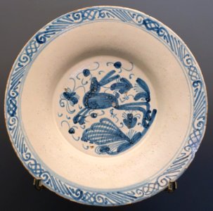 Plate with hare, Teruel, Spain, 1650-1700 AD, ceramic - Museo Nacional de Artes Decorativas - Madrid, Spain - DSC08203