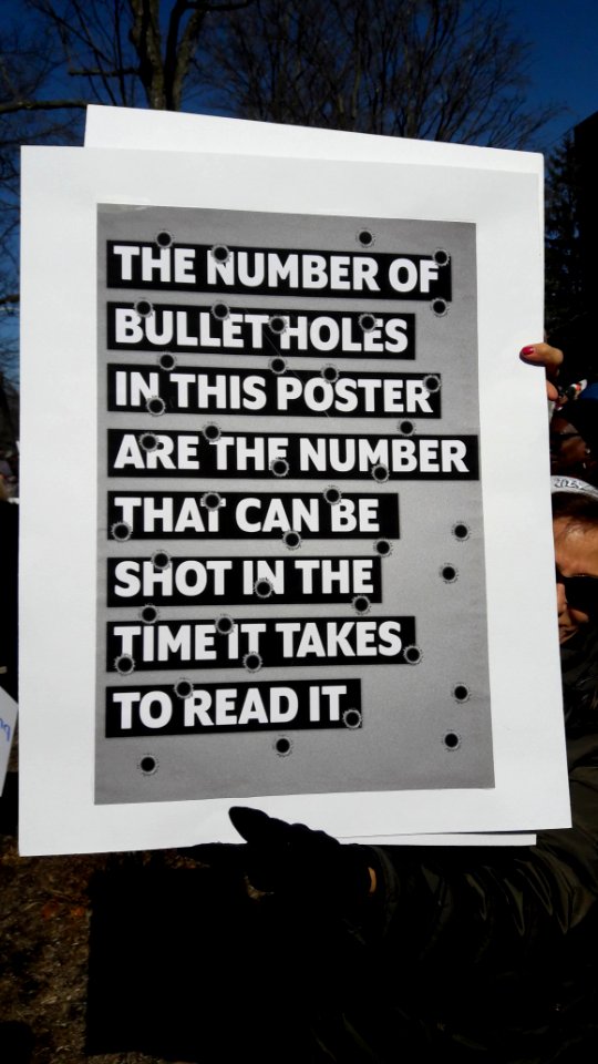 Placard sign Morristown New Jersey student protest March 24 2018 4 of 15