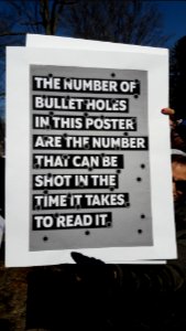 Placard sign Morristown New Jersey student protest March 24 2018 4 of 15