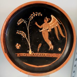 Plate with winged Eros and tree, Apulia, 360-350 BC, H 6038 - Martin von Wagner Museum - Würzburg, Germany - DSC05837