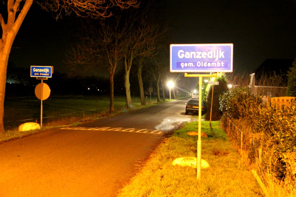 Plaatsnaambord Ganzedijk