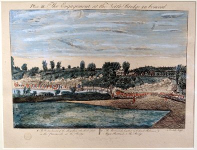 Plate III, The Engagement at Concord, Amos Doolittle engravings of the Battle of Lexington and Concord, December 1775, reprint by Charles E. Goodspeed, Boston, 1903 - Concord Museum - Concord, MA - DSC05586
