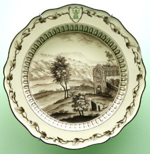 Plate from La Grenouilliere (Frog Marsh) service for Catherine II of Russia - Wedgwood, 1774, creamware - Brooklyn Museum - DSC08997