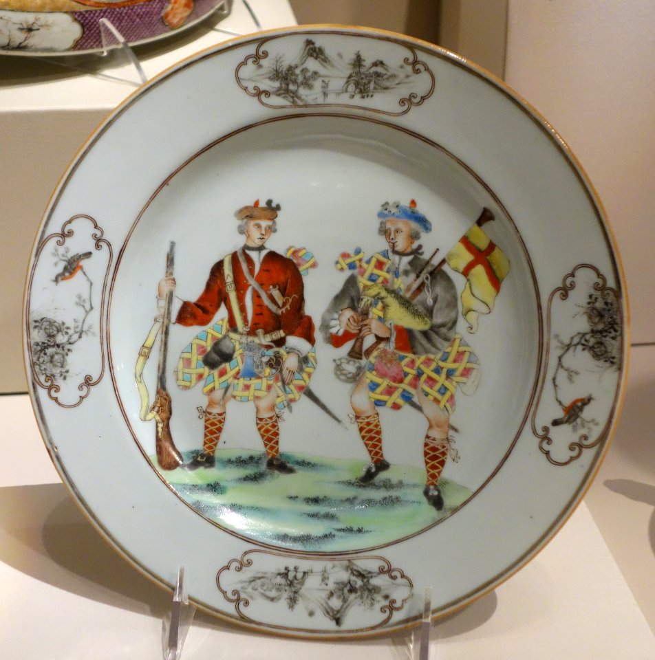Plate for Scottish market, China, c. 1740-1745, porcelain - Chazen Museum of Art - DSC02284