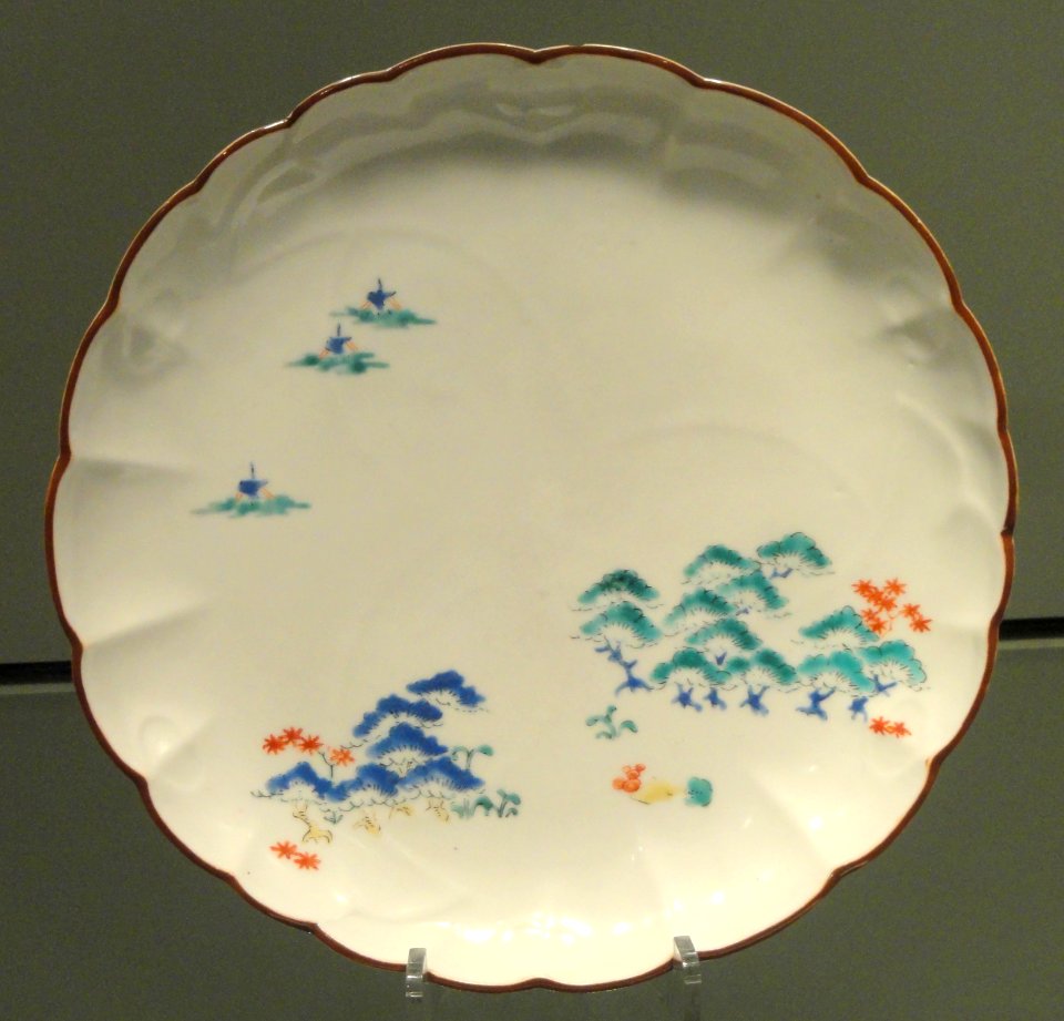 Plate with Matsushima Bay Design, c. 1680-1700, Arita, hard-paste porcelain with overglaze enamels - Gardiner Museum, Toronto - DSC00385