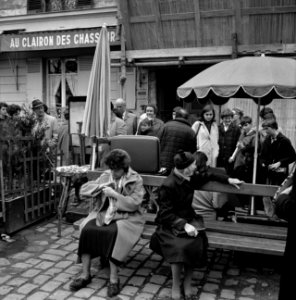 Pleisterplaats op de Place du Tertre, Montmartre, Bestanddeelnr 254-0485