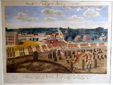 Plate II, A View of the Town of Concord, Amos Doolittle engravings of the Battle of Lexington and Concord, December 1775, reprint by Charles E. Goodspeed, Boston, 1903 - Concord Museum - Concord, MA - DSC05584