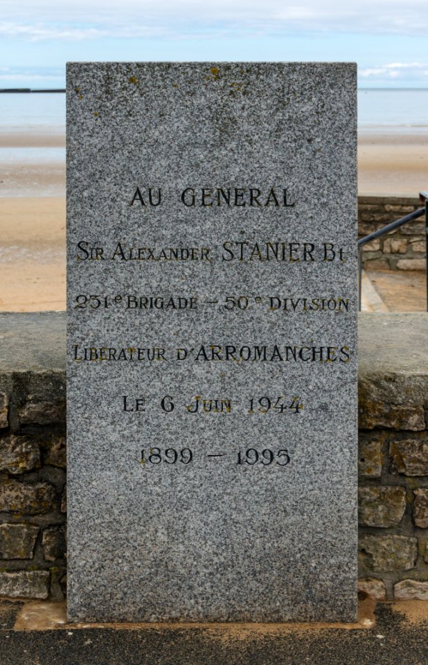 Plaque general Stanier Arromanches