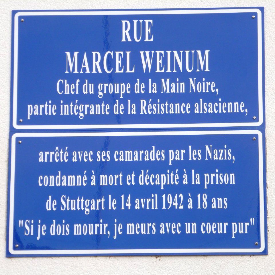 Plaque de -rue Marcel Weinum (Neudorf)-02