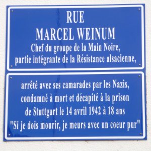 Plaque de -rue Marcel Weinum (Neudorf)-02