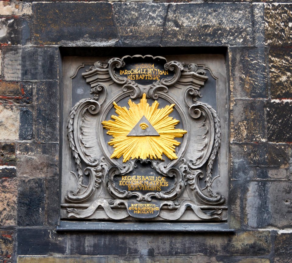 Plaque Baptisterium Cathedral, Aachen, Germany