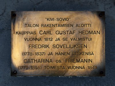 Plaque Brahenkatu 13 Raahe 20190705