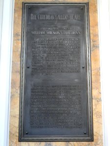 Plaque - Corcoran Gallery of Art - DSC01410