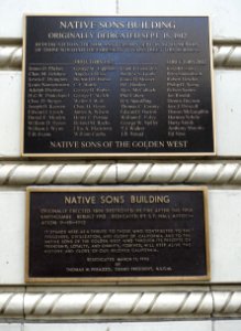 Plaque - Native Sons Building - San Francisco, CA - DSC03959 photo