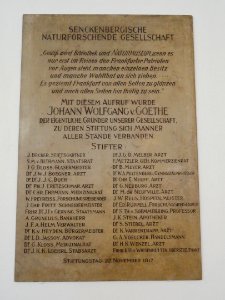 Plaque - Naturmuseum Senckenberg - DSC02170