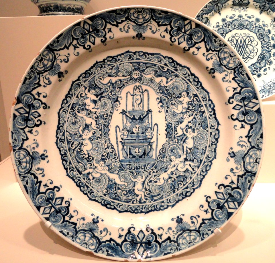 Plate, 1727, Delft, Netherlands, tin-glazed earthenware - Art Institute of Chicago - DSC09994