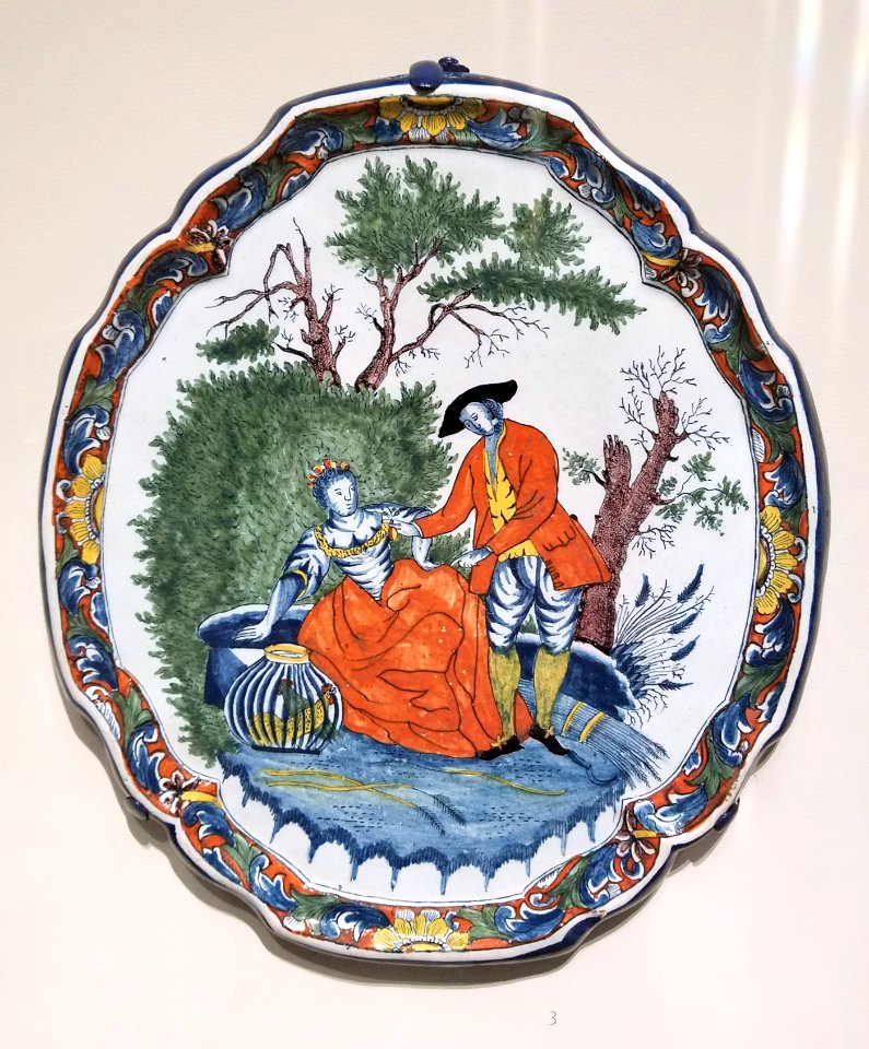 Plaque, Delft, Netherlands, 1775-1800, tin-glazed earthenware, polychrome decoration - Museum of Fine Arts, Boston - 20180922 150213