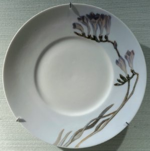 Plate with flower decoration, Royal Porcelain Factory, Copenhagen, c. 1905-1910, porcelain - Hessisches Landesmuseum Darmstadt - Darmstadt, Germany - DSC00757
