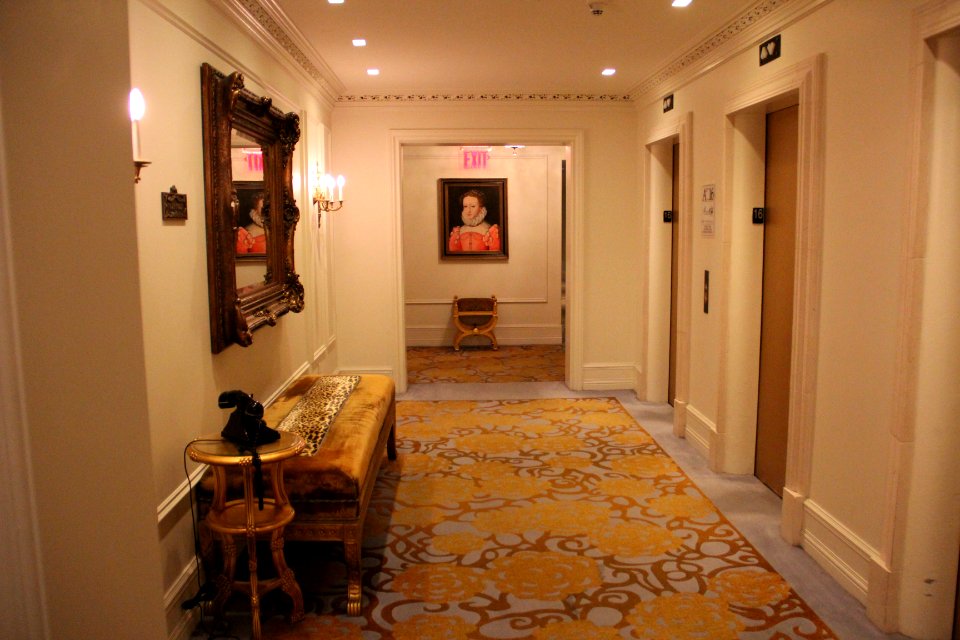 Plaza Hotel elevator lobby, Sept 2017