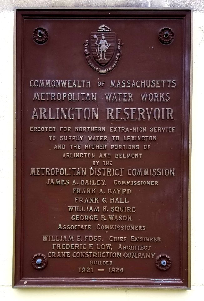 Plaque 1 of 2 - Arlington Reservoir - Arlington, MA - 20200611 093807