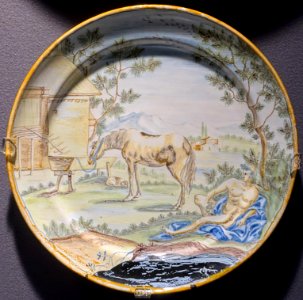 Plate, Slovakia, Holic, 1743-1750, ceramic - Museum of Anthropology, University of British Columbia - DSC08863
