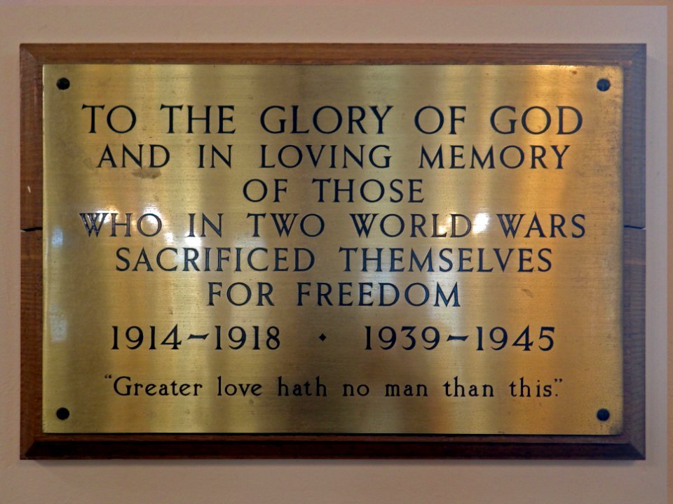 Plaque, Christchurch Methodist Church, Bexhill (2)