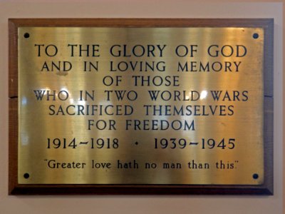 Plaque, Christchurch Methodist Church, Bexhill (2)