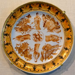 Plate, China, 1815-1830, porcelain - Portland Museum of Art - Portland, Maine - DSC04113