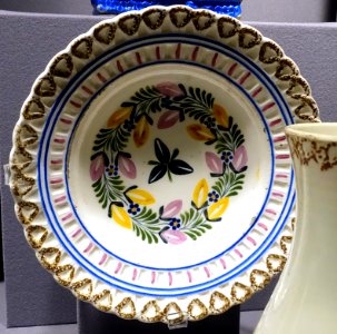Plate, Slovakia, perhaps Pongyelok, 1800s, ceramic - Museum of Anthropology, University of British Columbia - DSC08799