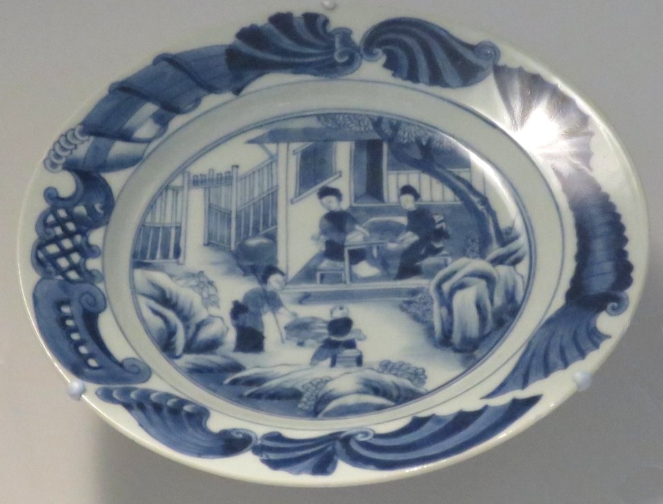 Plate, mid-18th century, Chinese, export ware, porcelain, Honolulu Museum of Art 6849.1