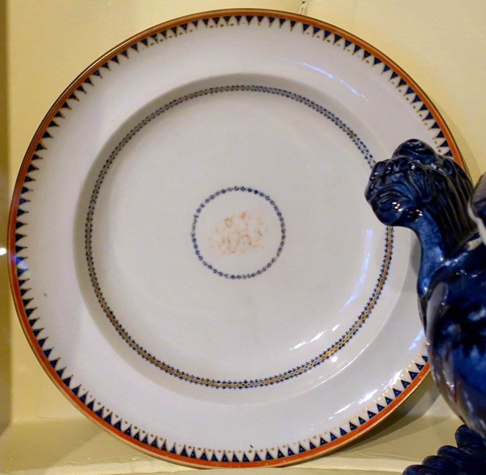 Plate, China, c. 1795, earthenware - Concord Museum - Concord, MA - DSC05761