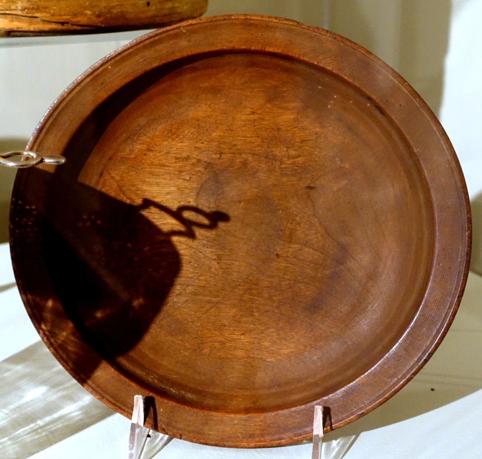 Plate, Concord, c. 1780, hardwood - Concord Museum - Concord, MA - DSC05809