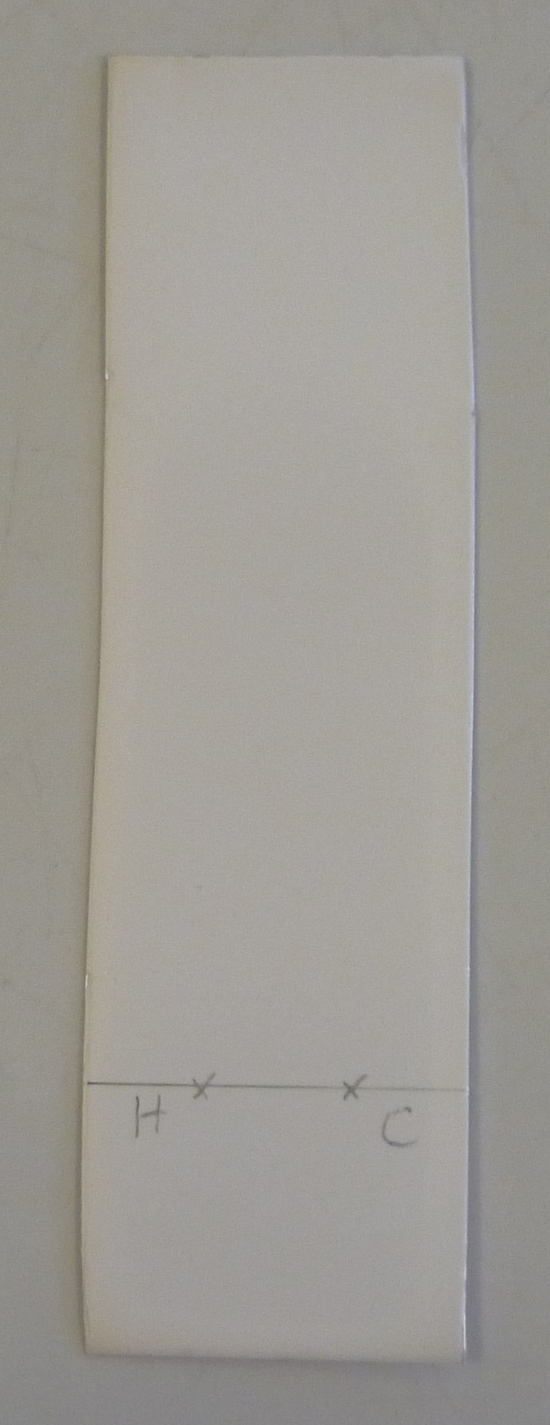 Plaque à chromato 5 mns après la sortie - solvant séché