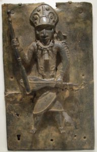 Plaque, possibly 1500s-1600s, brass, Benin Kingdom, Cleveland Museum of Art I