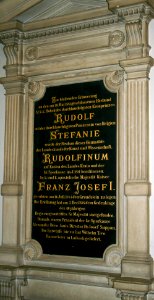 Plaque of the foundation of the National Museum of Slovenia