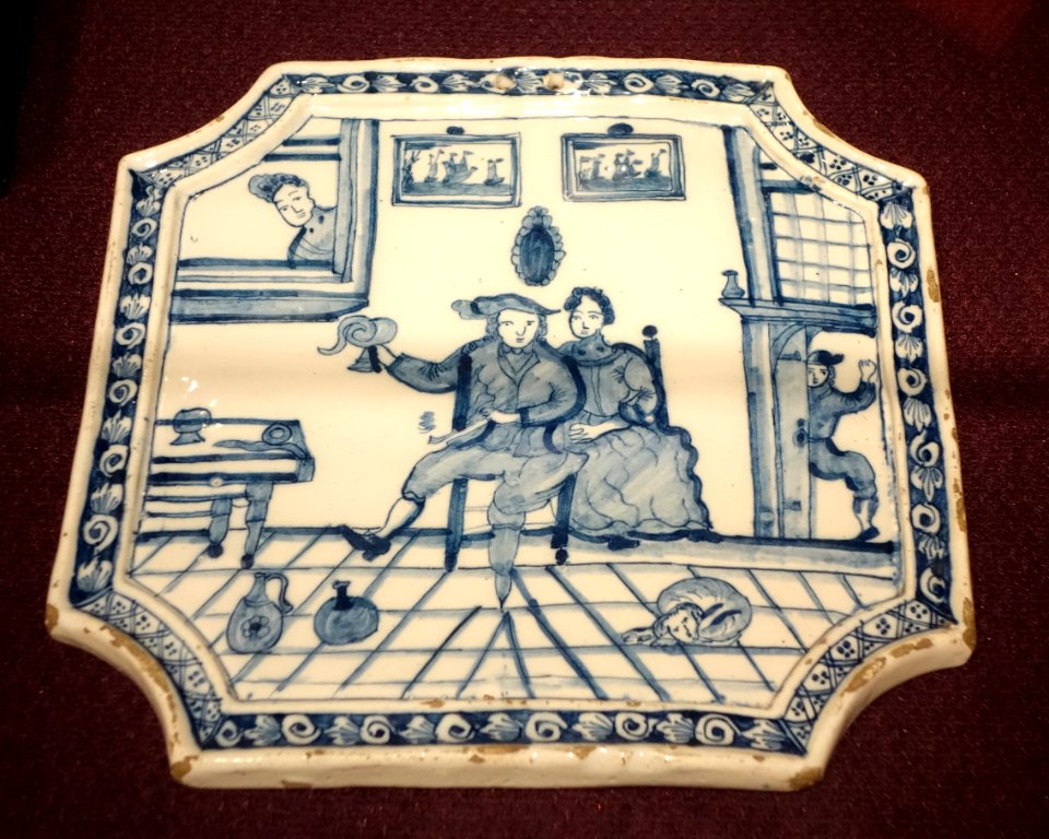 Plaque, Netherlands, late 1600s, tin-glazed earthenware - Brooklyn Museum - DSC09245