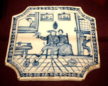 Plaque, Netherlands, late 1600s, tin-glazed earthenware - Brooklyn Museum - DSC09245