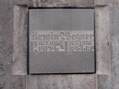 Plaque at Tsitsernakaberd for Armin Wegner photo