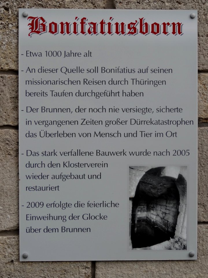 Plaque monastery Dietenborn 1