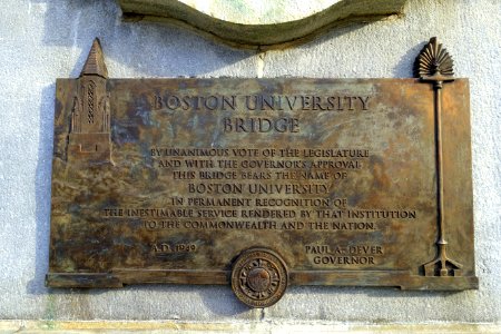 Plaque - Boston University Bridge - DSC04828 photo