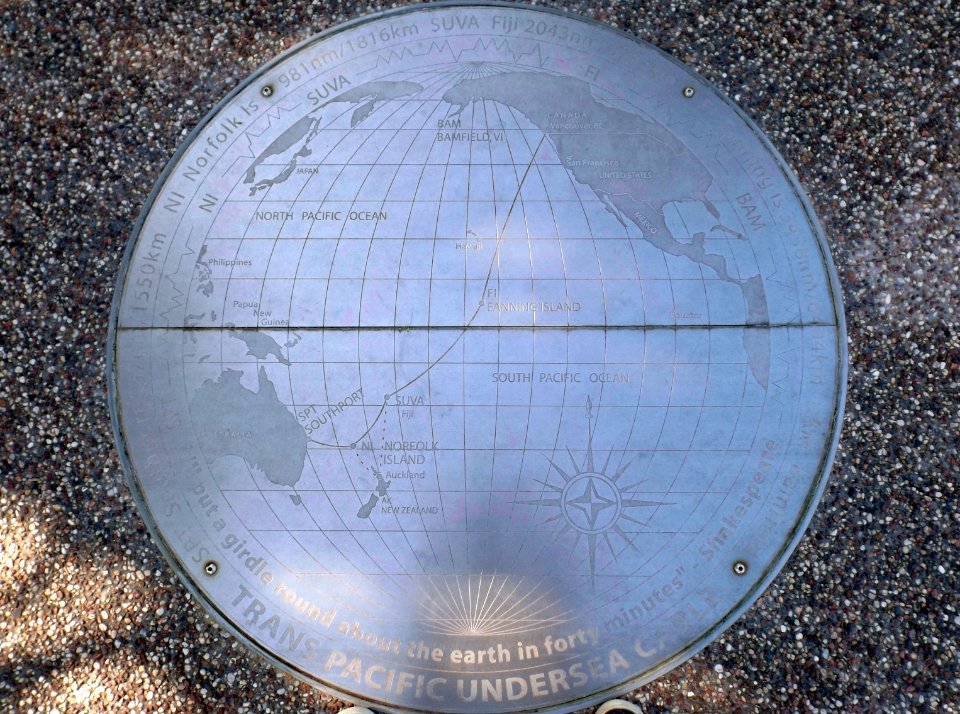 Plaque at the Southport Cable Hut, Main Beach, Queensland