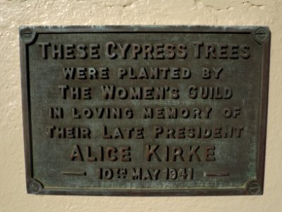 Plaque at St Stephen's Church in Ipswich, Queensland