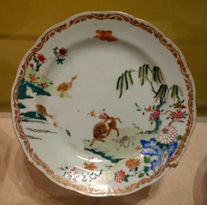 Plate, unidentified maker, China, c. 1740, porcelain - Albany Institute of History and Art - DSC07997