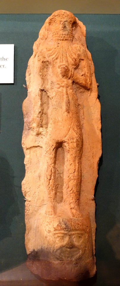Plaque, possibly of Gilgamesh standing on the head of a slain monster, Iraq, perhaps c. 2000–1600 BC - Oriental Institute Museum, University of Chicago - DSC07120